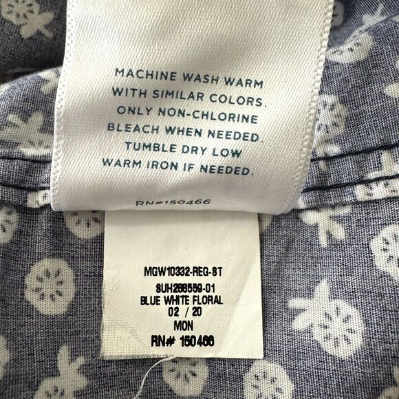 Rye Hawker Rye Mens Button Down Short Sleeve Navy Size XXL Floral Regular Fit - Picture 6 of 8